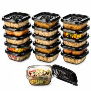 VINATO 16 Pezzi Piccoli Contenitori Freezer 100 Ml con Coperchio