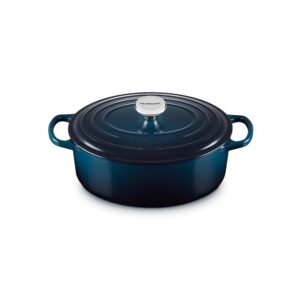 Le Creuset Casseruola ovale in ghisa smaltata Signature con coperchio