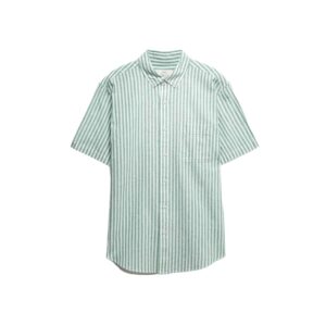 Marks & Spencer Camicia a Maniche Corte Regular Fit in Misto Lino Uomo Verde