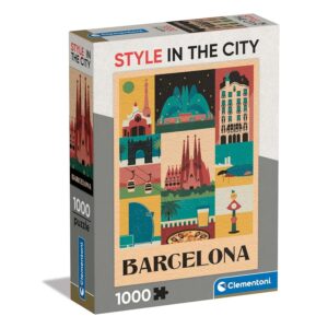 Clementoni - Puzzle Style in the City Barcellona - 1000 Pezzi per Adulti e Ragazzi