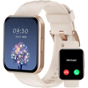 RUIMEN Smartwatch Uomo Donna Chiamate e Whatsapp Smart Watch Contapassi Cardiofrequenzimetro