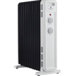Electroline OFRE13F25M Radiatore ad olio 13 elementi riscaldanti Bianco Nero 1500W ruote