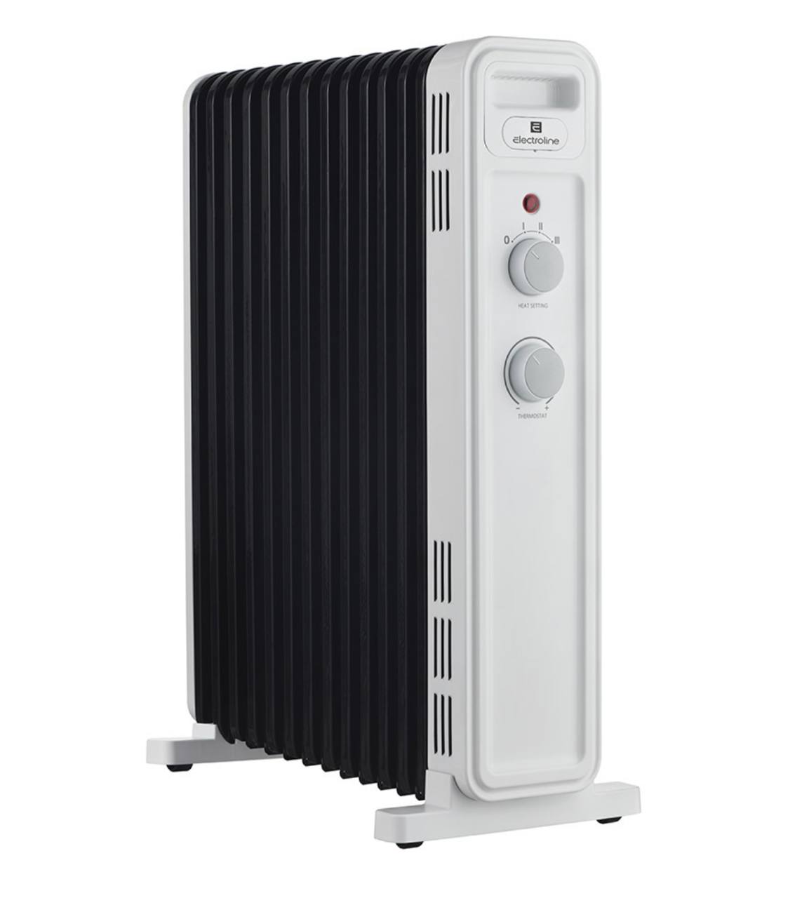 Electroline OFRE13F25M Radiatore ad olio 13 elementi riscaldanti Bianco Nero 1500W ruote