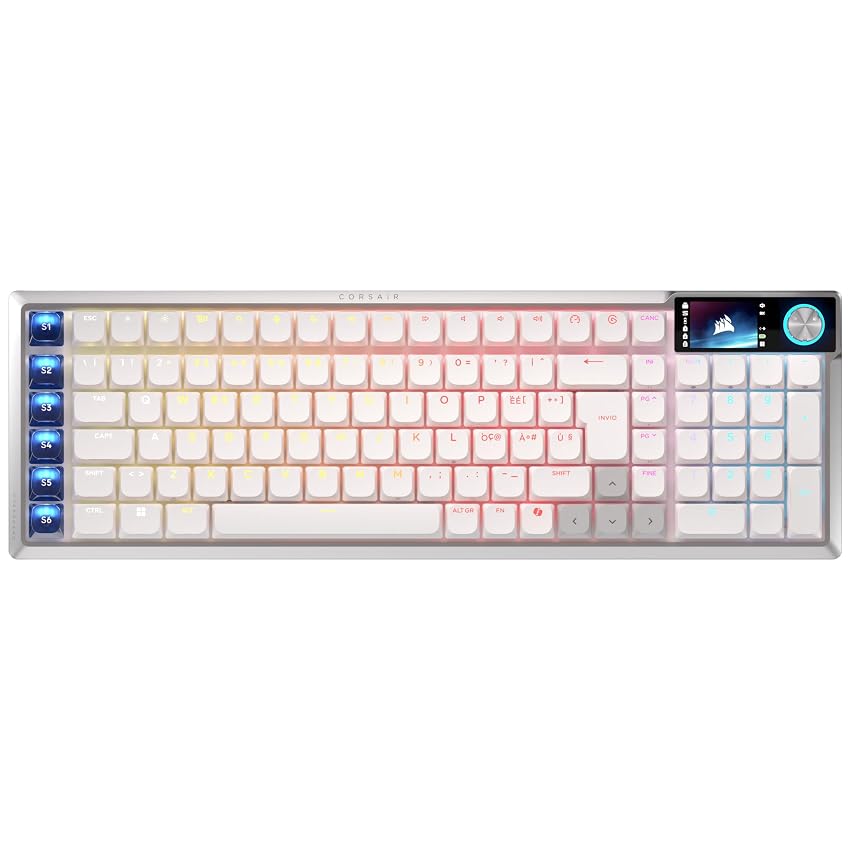 Corsair VANGUARD AIR 99 WIRELESS Tastiera Da Gioco a Basso Profilo – Bianco