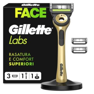Gillette Labs Rasoio Champion Gold Edition con Pezzi di ricambio