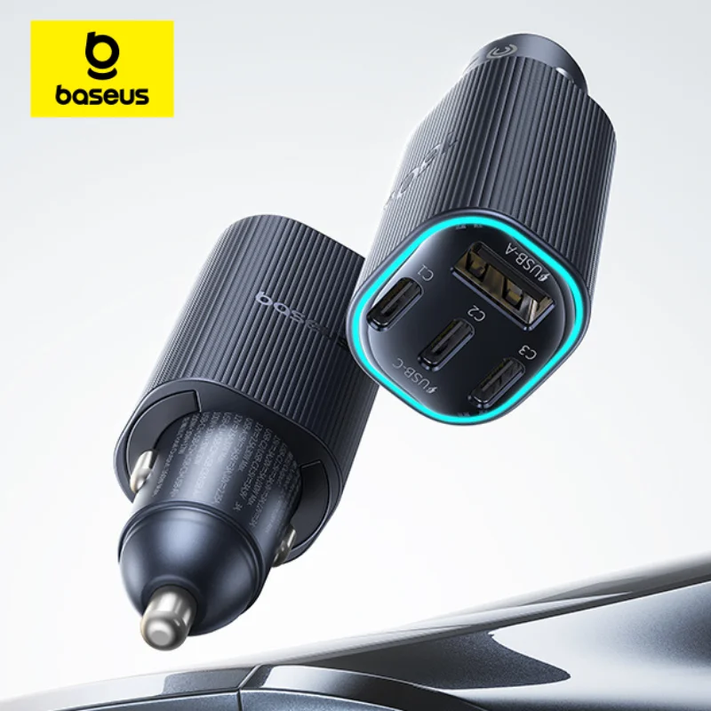 Caricabatterie da Auto Baseus 160W Ricarica Rapida PPS PD3.0 USB Type C per iPhone