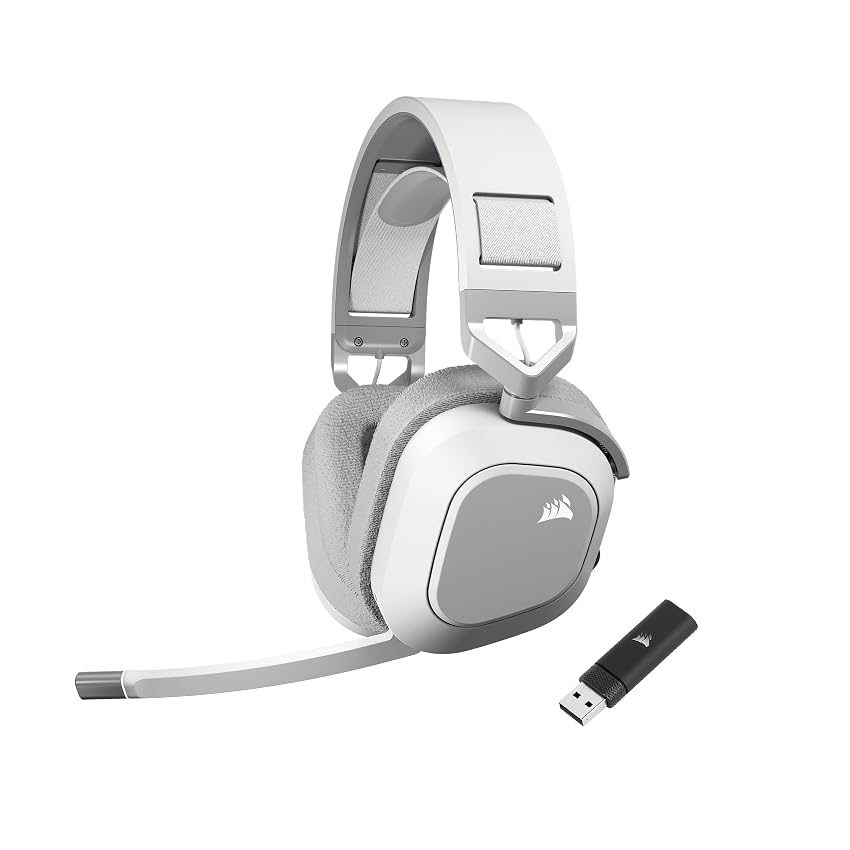 Corsair HS80 MAX Cuffie Gaming Multipiattaforma Senza Fili — Bianco