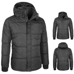 Giubbotto Uomo Invernale Comodo Giubbino Imbottito Piumino Con Cappuccio VEQUE