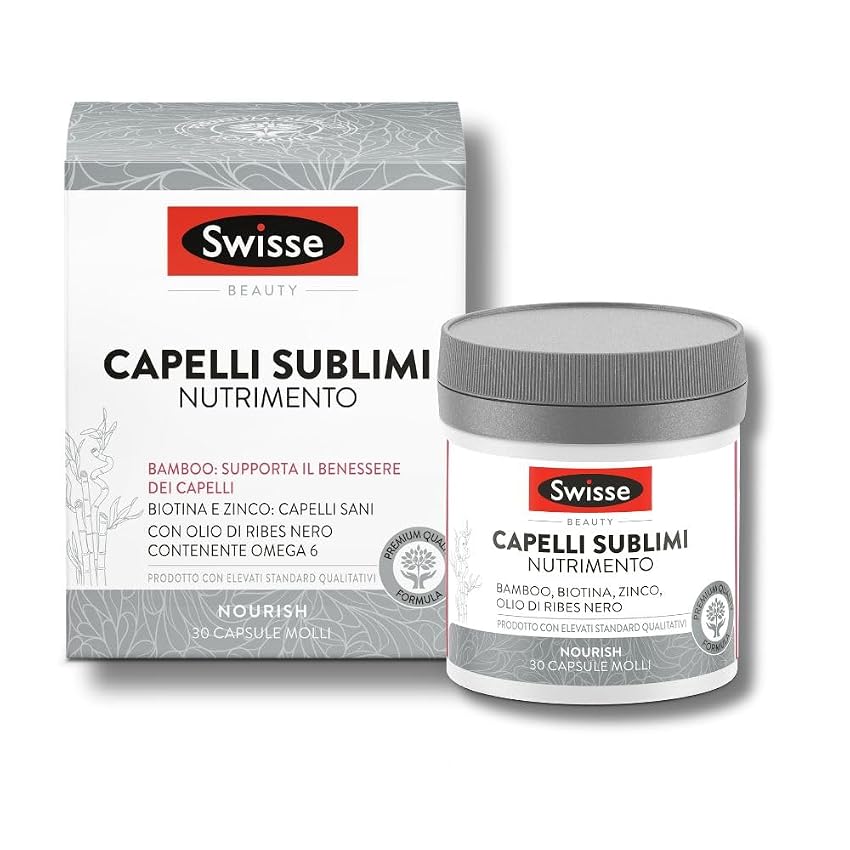 SWISSE Beauty - Integratori per Capelli Donna e Uomo con Vitamina C per Proteggere