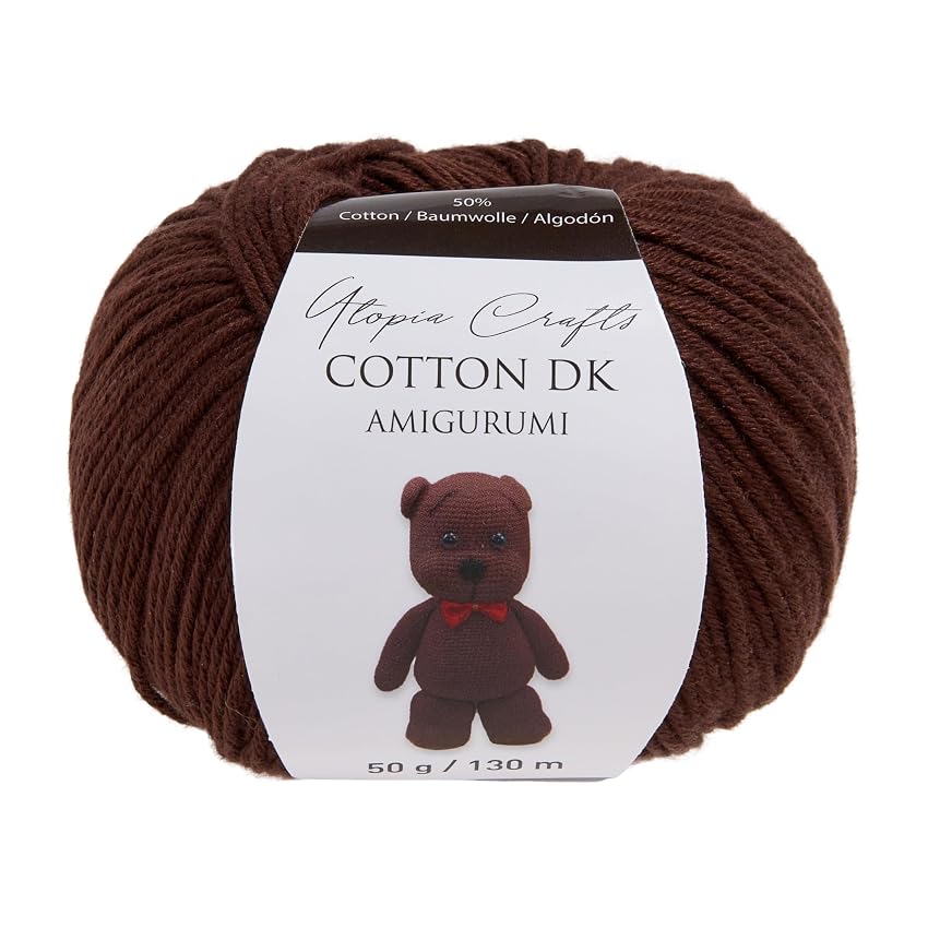 Utopia Crafts Amigurumi Cotton DK Yarn for Crochet and Knitting 50% Cotton