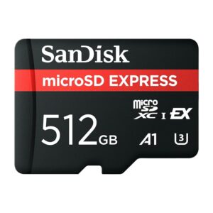 SanDisk Scheda microSD Express da 512 GB (Velocità di Lettura Fino a 880 MB/s)