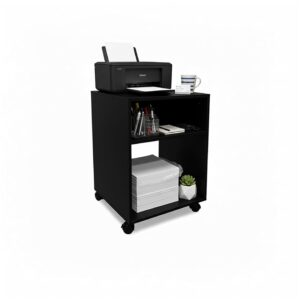 Baroni Home Carrello Ufficio con 4 Rotelle Girevoli a 360&deg;