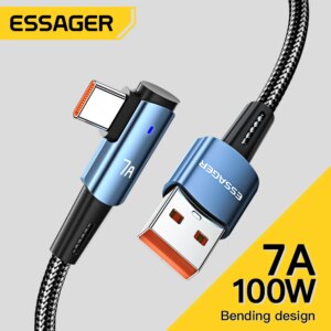 Essager 7A cavo USB tipo C angolato per OPPO 100W cavo di ricarica rapida per Honor