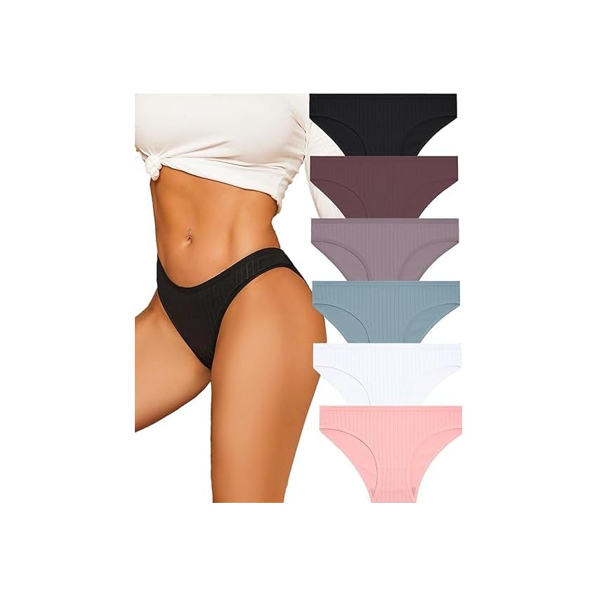ALL OF ME 6 Pack Mutande Donne Cotone Intimo Donne Scivolare Morbido Hipster Mutandine
