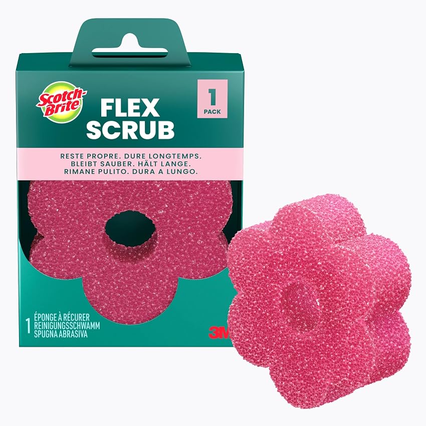 Scotch-Brite Spugna Piatti Flex Scrub Rosa Antigraffio Flessibile
