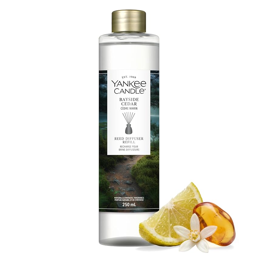 Yankee Candle Ricarica per Diffusore a bastoncini | Bayside Cedar | Per ambienti piccoli