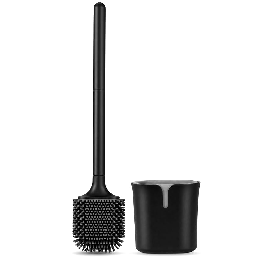VINATO Scopino WC in Silicone con Supporto