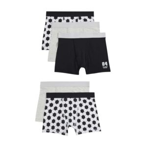 Marks & Spencer Confezione da 5 Boxer Calcio in Misto Cotone Ragazzi