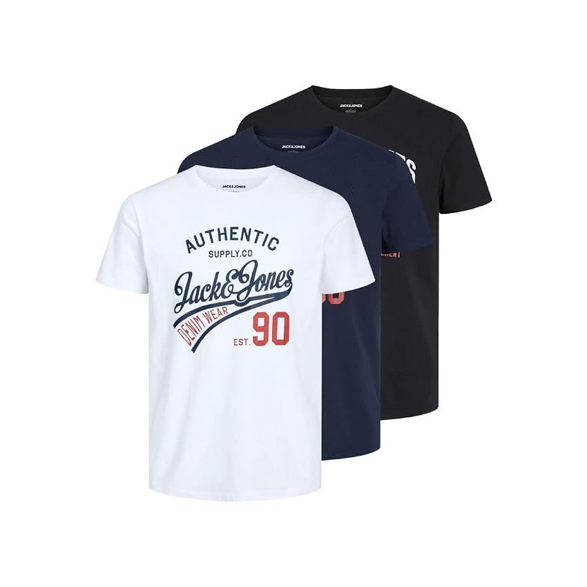 Jack & Jones S Jjethan Tee SS Crew Neck 3pk MP Noos T-Shirt