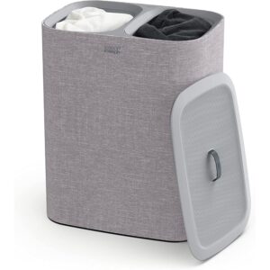 Joseph Joseph Tota Cesto Portabiancheria 100L a 2 Scomparti Grigio
