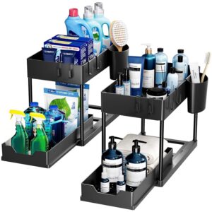 Puricon 2 Pezzi Organizer Sottolavello a 2 Livelli
