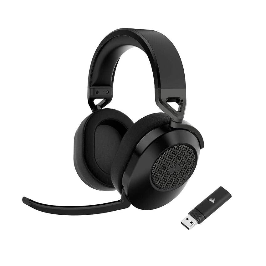 Corsair HS65 WIRELESS Cuffia Gaming con Microfono - Wireless a Bassa latenza con Banda da 2