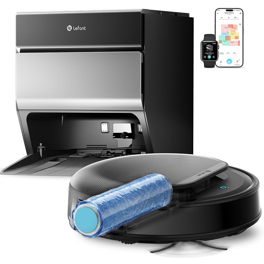 Lefant M5 Pro Robot Aspirapolvere Lavapavimenti con Rullo 23.000Pa