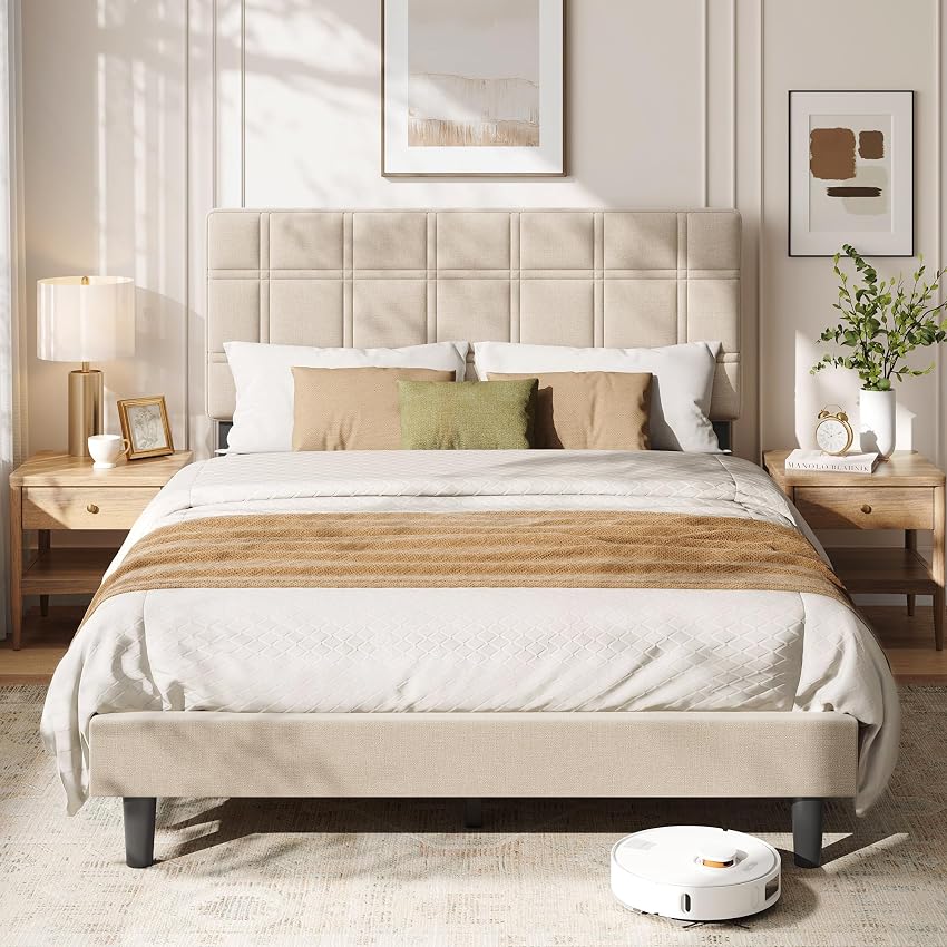 VASAGLE Struttura Letto Imbottita