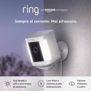 Ring videocamera Plus con faretti plug-in (Spotlight Cam Plus)