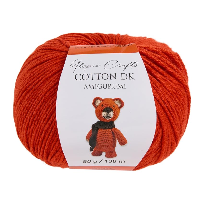 Utopia Crafts Amigurumi Cotton DK Yarn for Crochet and Knitting 50% Cotton