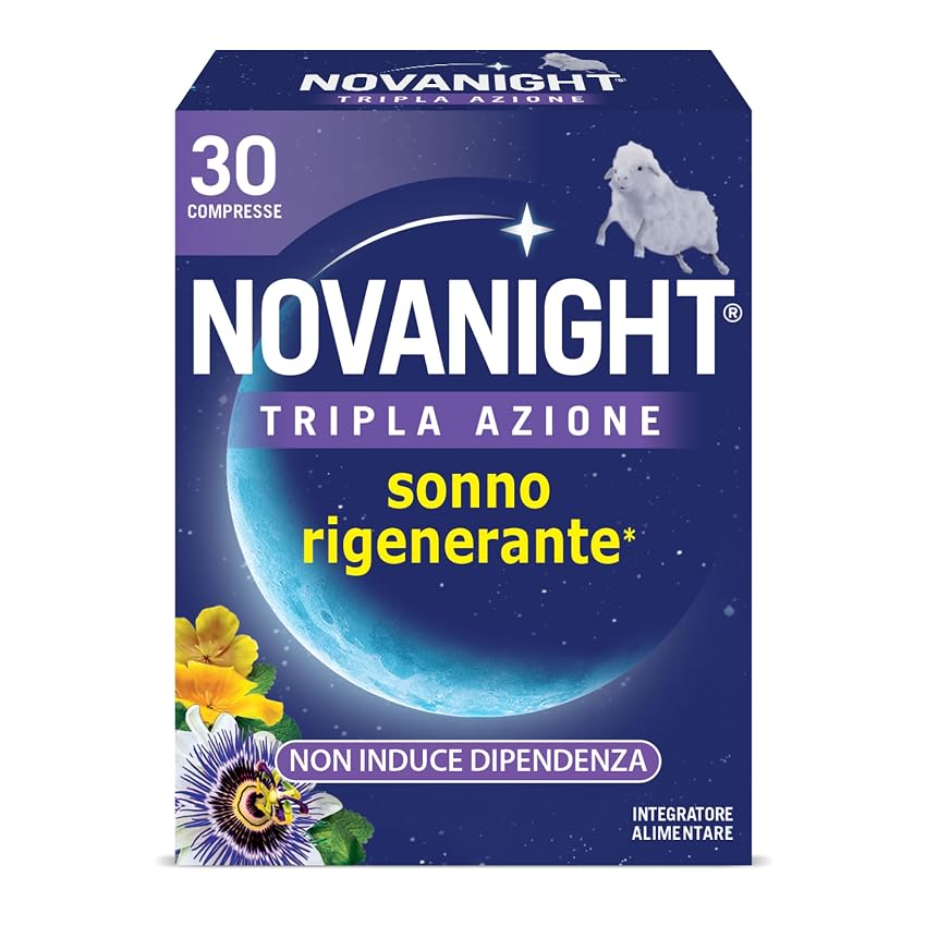 Novanight Tripla Azione Melatonina per Dormire
