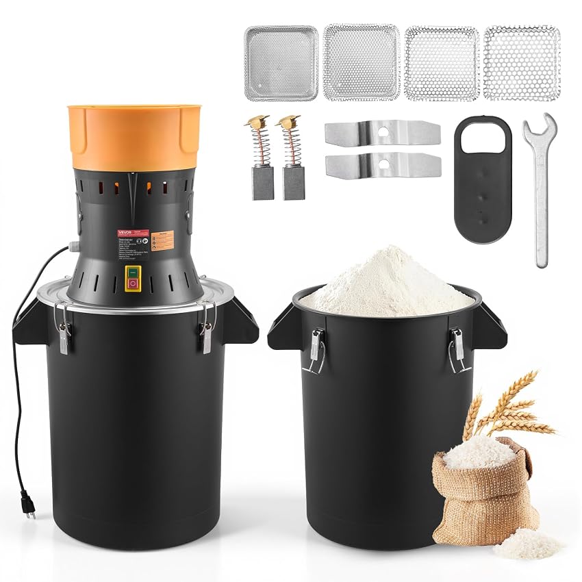 VEVOR Mulino Macina Spezie Elettrico per Cereali Commerciale ad Alta Potenza da 600 W