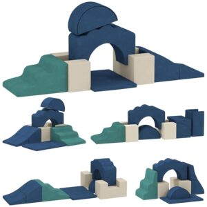 AIYAPLAY Set 7 Costruzioni Morbide Bambini 0.5-3 Anni con Base Antiscivolo
