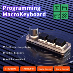 Macro tastiera meccanica Macro RGB Mini Gaming manopola di programmazione personalizzata