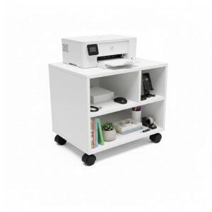 Baroni Home Carrello Ufficio con 4 Rotelle Girevoli a 360&deg;
