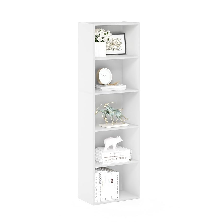 Furinno Luder Libreria a ripiani aperti a colori reversibili a 5 livelli