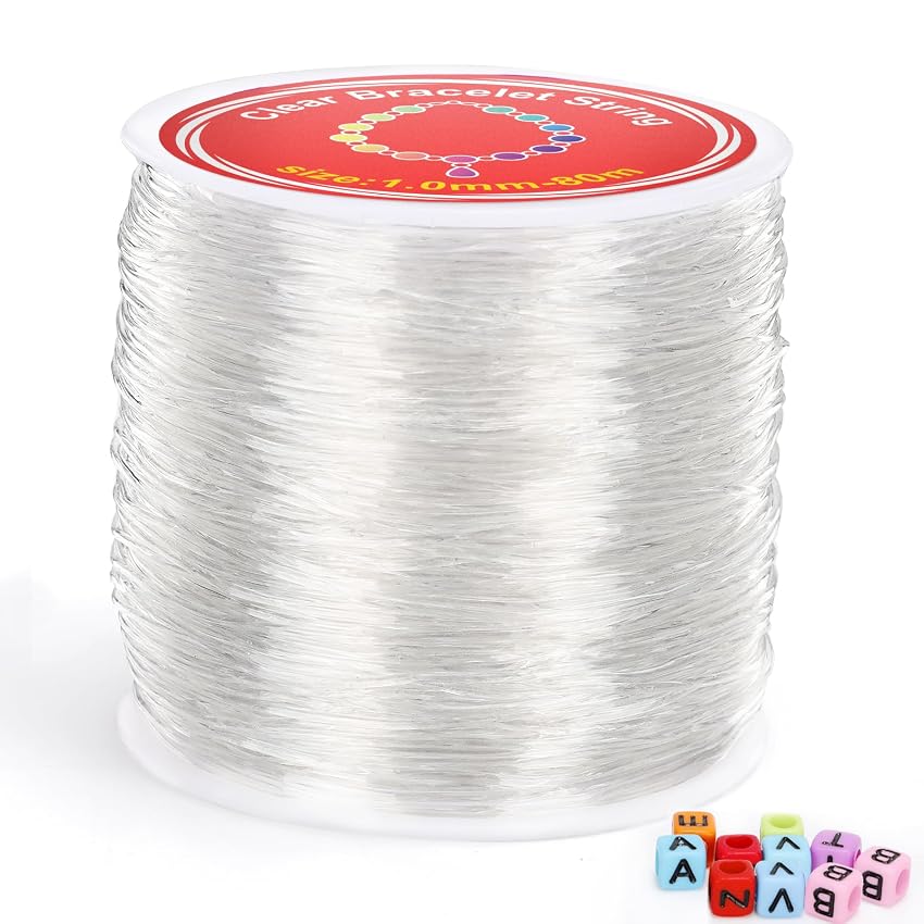 Alyvisun 1mm x80m Filo per Braccialetti Elastico