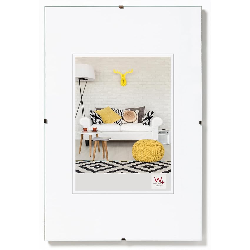 walther design cornice vetro trasparente70 x 100 cm portafoto senza cornice RB100K