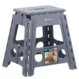 VOUNOT&reg; Sgabello Pieghevole Superficie Antiscivolo con Maniglia