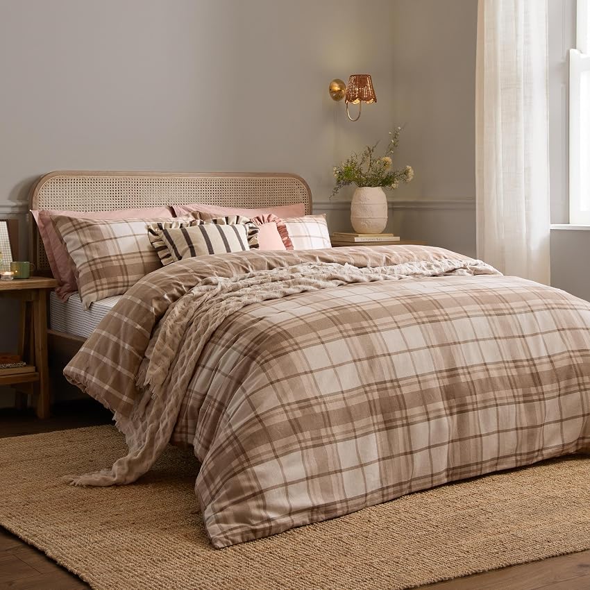 furn. Wylder Braemar Check Set Copripiumino (Naturale - Doppio)