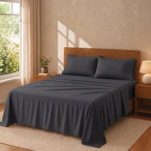 Degrees Home Premium – Set Lenzuola 4 Pezzi in Microfibra Spazzolata (200X200)