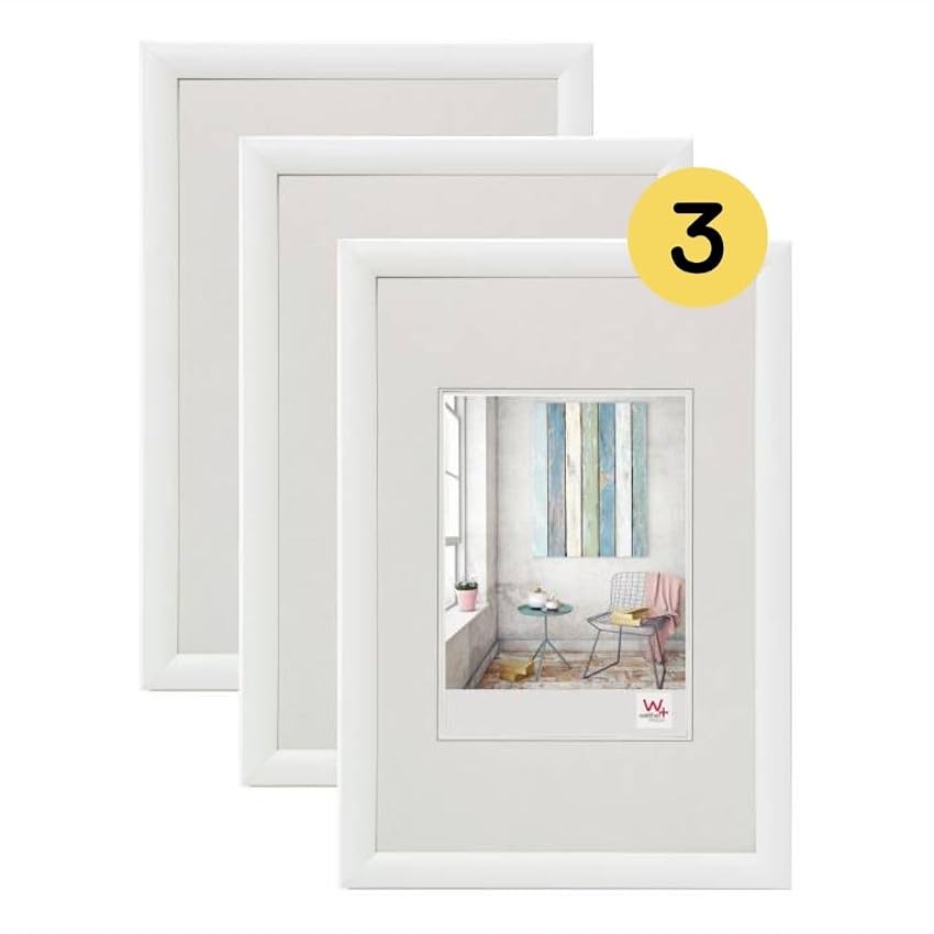 walther designCornice per foto bianca 15 x 20 cm confezione da 3