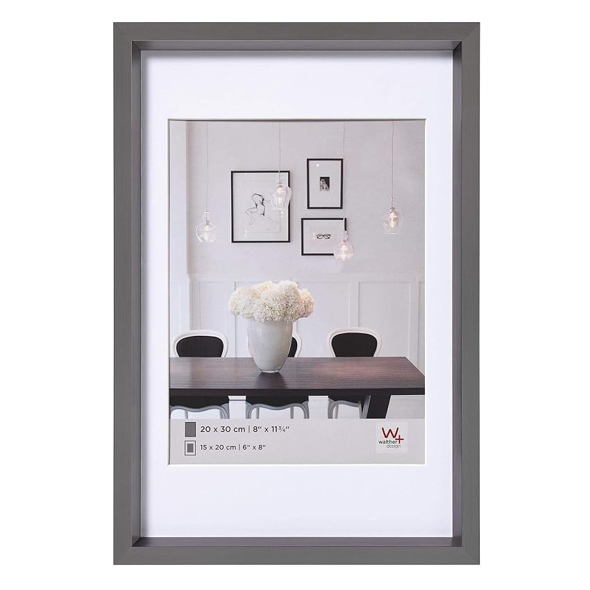 walther design cornice portafoto design acciaio 50 x 70 cm con passe