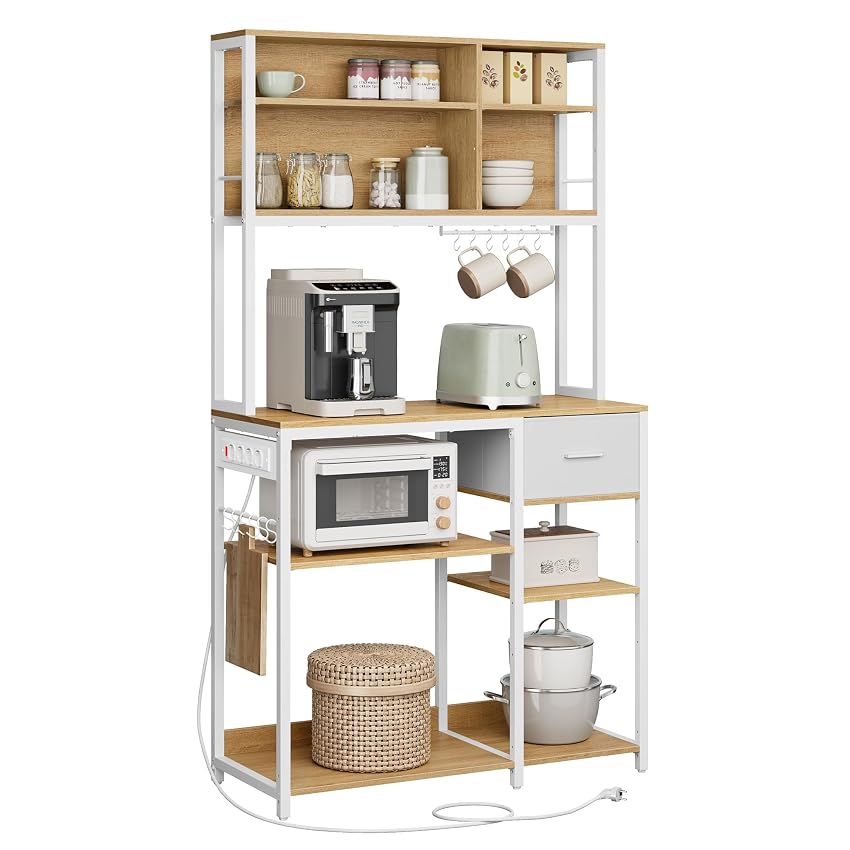 VASAGLE Scaffale Cucina con Multipresa