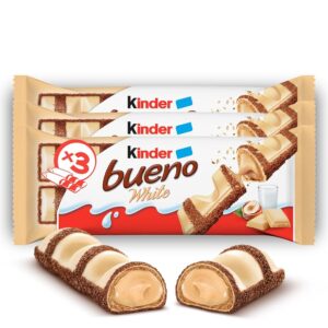Kinder Bueno White - Snack al Cioccolato Bianco e Nocciola