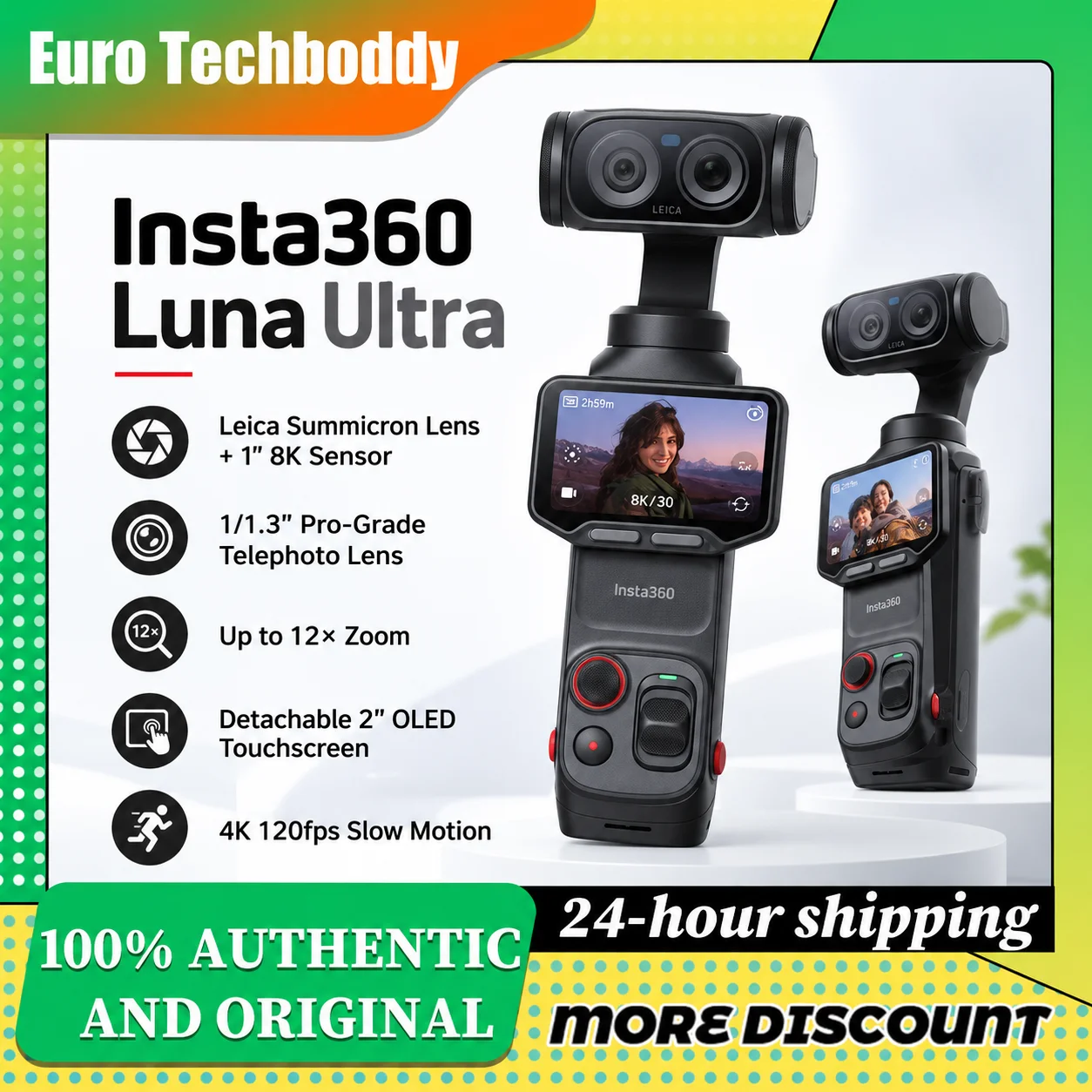 Insta360 Luna Ultra: videocamera 8K per vlog con doppio obiettivo Leica
