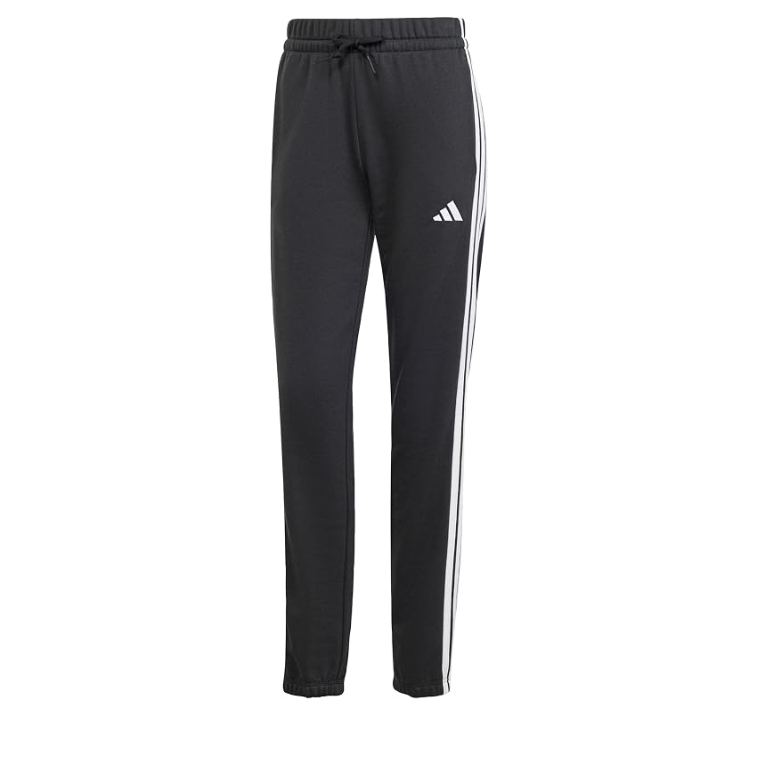 adidas Women's Essentials 3-Stripes French Terry Cuffed Black/White XXS XXS