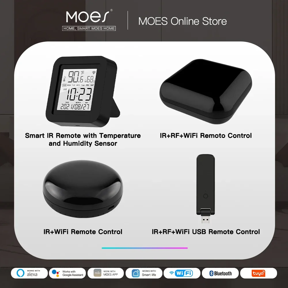 MOES Nuovo WiFi RF IR Telecomando universale Apparecchi RF Elettrodomestici App Tuya