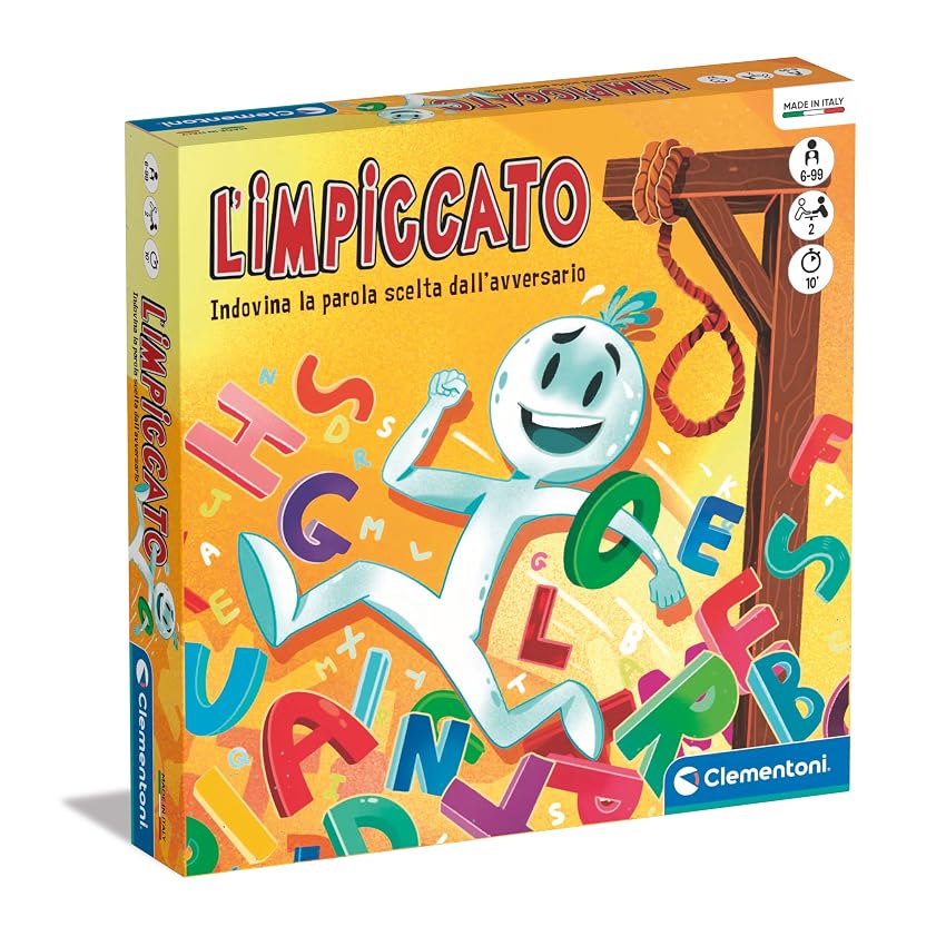 Clementoni - L'Impiccato Gioco da Tavolo per Bambini 6+ Anni e Adulti