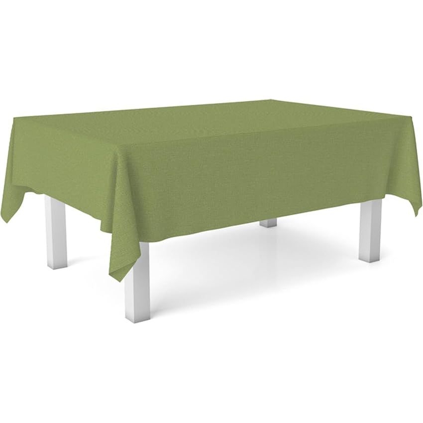 ECOMMERC3 Tovaglia plastificata antimacchia rettangolare 260x140 cm Verde